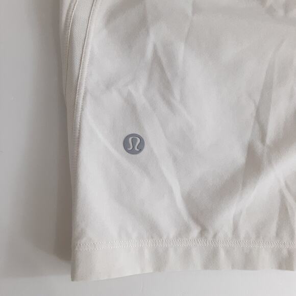 Lululemon Inner Glow High Rise Short 3” Cream Drawstring Womens 8 Athletic Dance - Picture 3 of 10